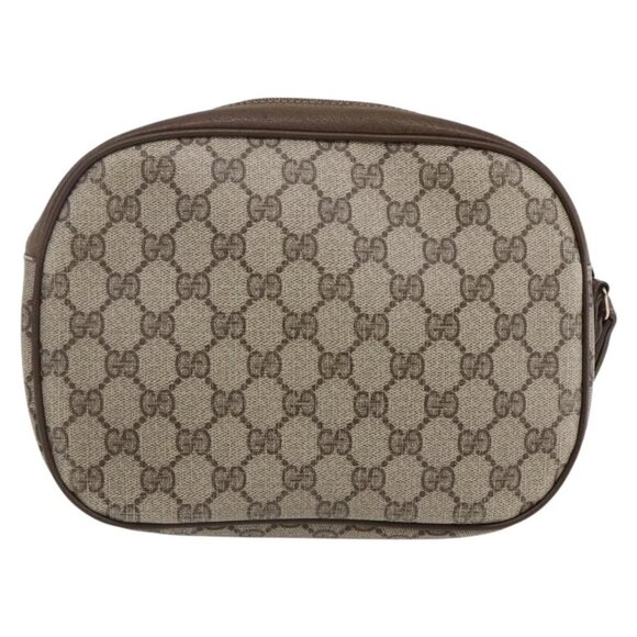 GUCCI GG Supreme Web Sherry Line Clutch Bag PVC Beige Gold 89 01 034 Auth 147495 - Picture 2 of 16